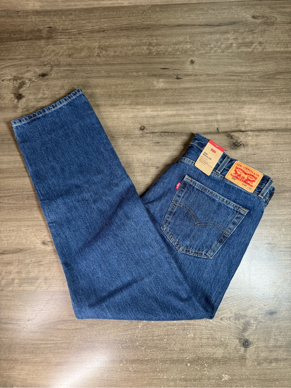 Levi’s 505 Regular Jeans Mens 40x32 Blue Straight Leg 100% Cotton NWT 00505-4886